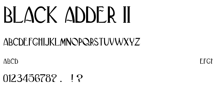 Black Adder II font